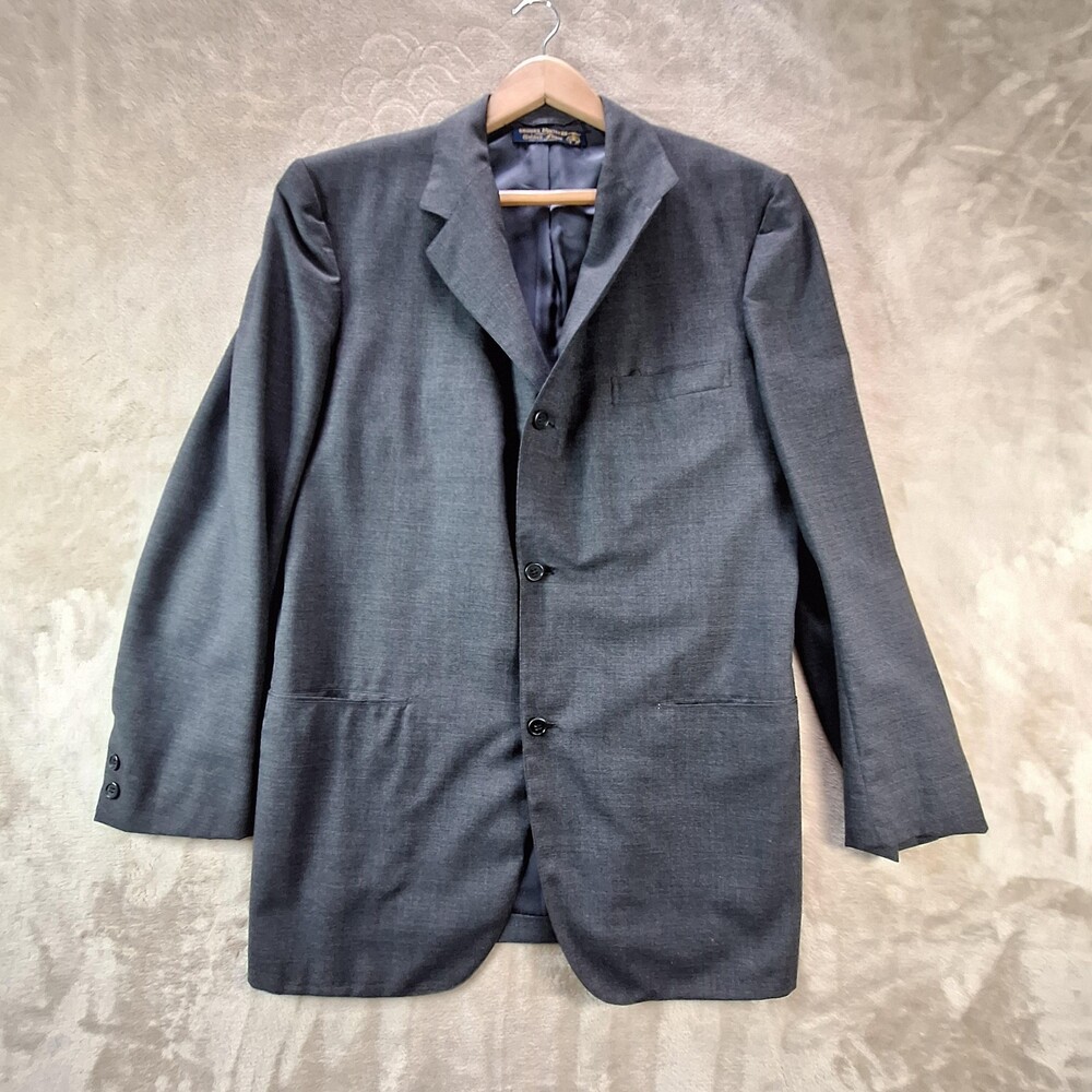 Brooks Brothers Golden Fleece Blazer Mens 42 Long All Wool 3 Button Single Vent